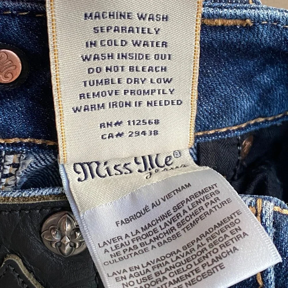 Miss Me JE5014F432 Flare Jeans Distressed Dark 26 - Picture 16 of 16